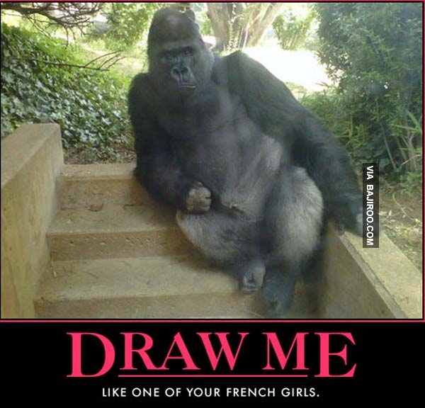 gorilla drawing funny